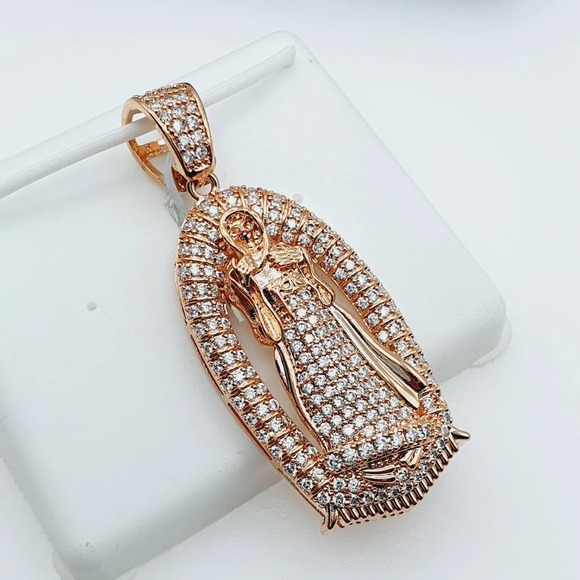"14K Gold Plated Cubic Zircon Pendant, INUS1BR272 - Picture 1 of 9